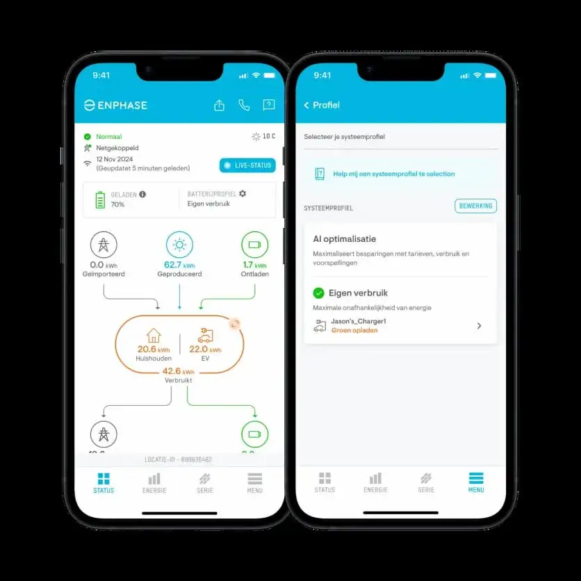 enphase laadpaal app