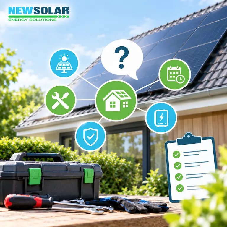 Support van NewSolar een vraag over installatie en onderhoud