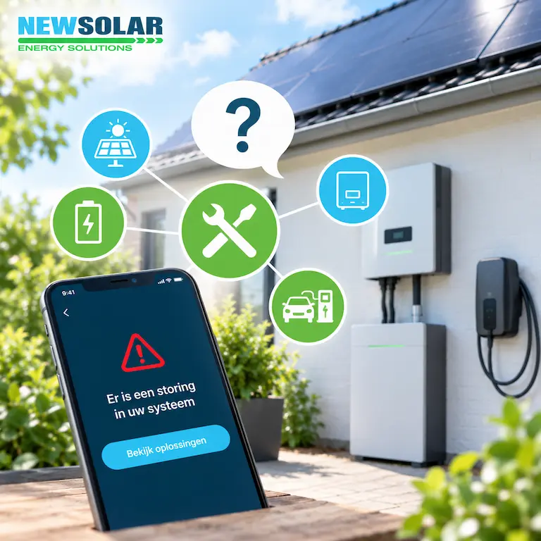 Support van NewSolar een vraag over storingen en probleemoplossing